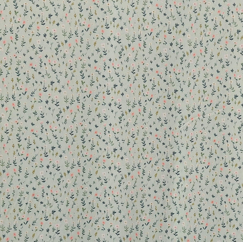 MISC Bubble Crepe Floral - 711824 Aqua - Dress & Apparel Fabric
