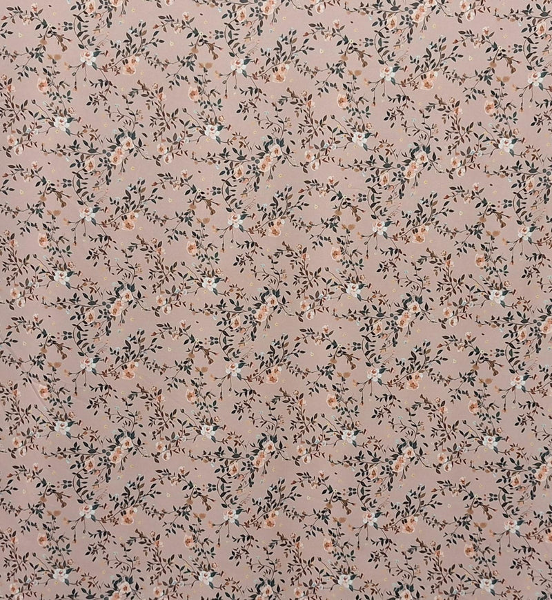 MISC DTY Floral - 166521 Mocha - Dress & Apparel Fabric