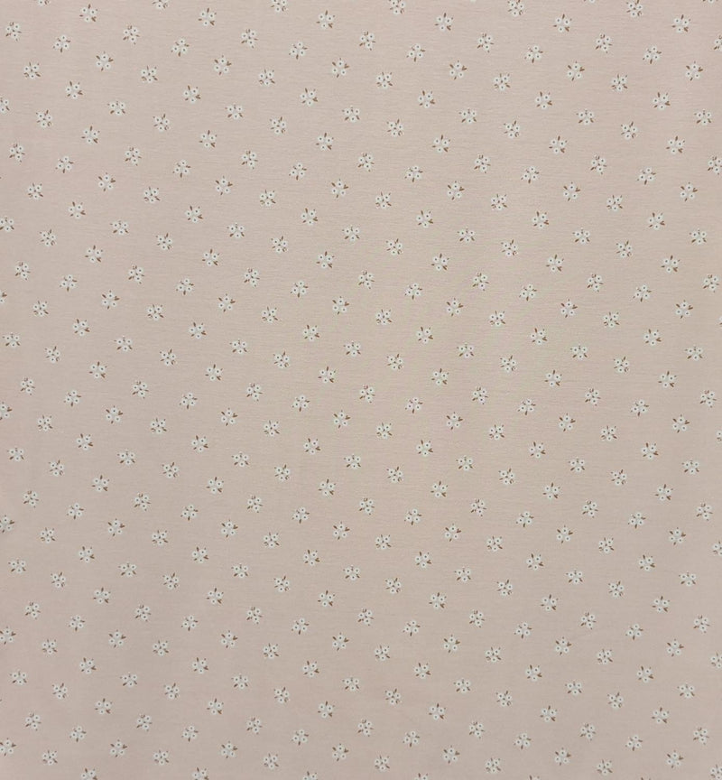 MISC French Terry Floral - 339064 Tan - Dress & Apparel Fabric