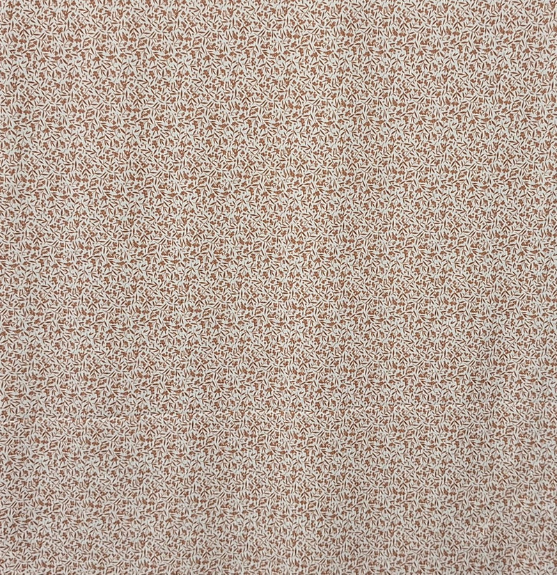 MISC Unbrushed Rib Knit Rust Sprigs - ET1031 Ivory - Dress & Apparel Fabric