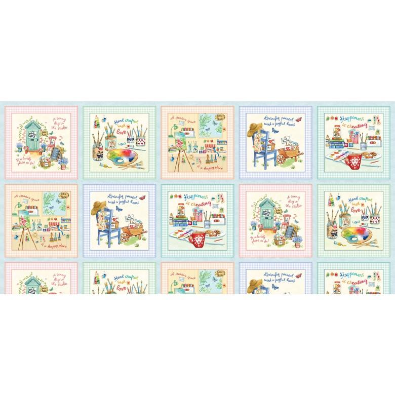 MM An Artist's Life Hand Crafted - DDC11754-MULT-D - Cotton Fabric