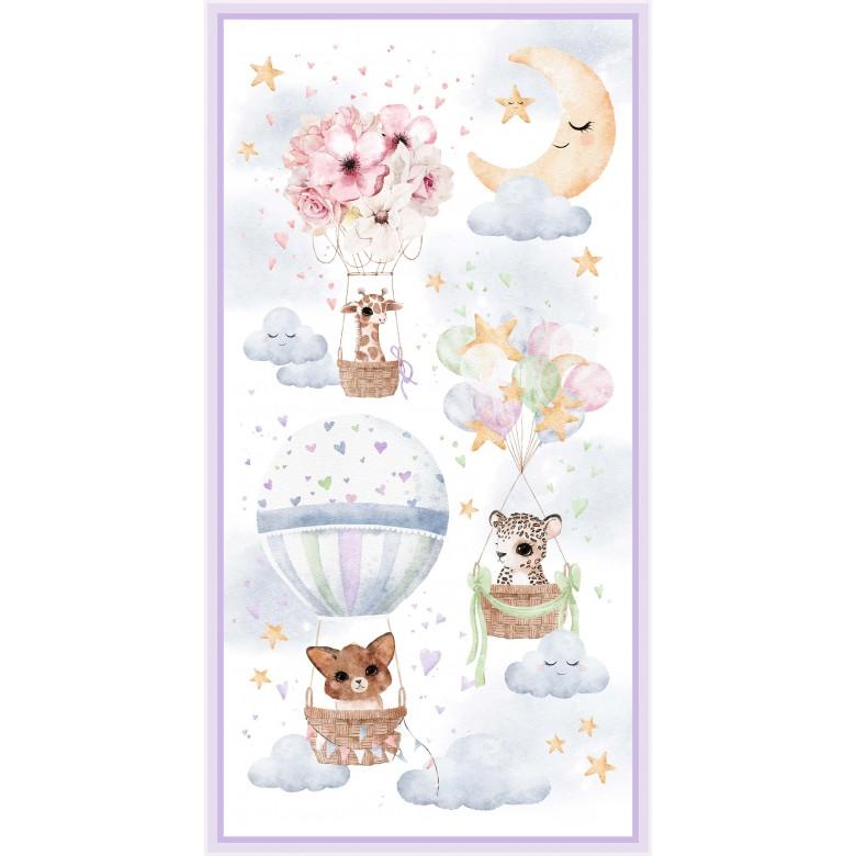 MM Animal Babies Celestial Babies Panel - DDC11631-MULT Multi - Cotton Fabric