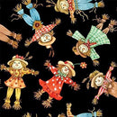 MM Autumn Flower Market Scarecrow Festival - DDC12765-BLAC - Cotton Fabric