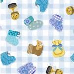 MM Baby Love Pitter Patter - DC11587-BLUE Blue - Cotton Fabric