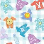MM Baby Love Rompers - DC11586-BLUE Blue - Cotton Fabric