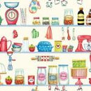 MM Baked With Love Baker's Shelves - DDC11028-CREAM - Cotton Fabric