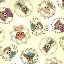 MM Bear Family Portraits Bear Flower - DDC12284-BUTT-D - Cotton Fabric