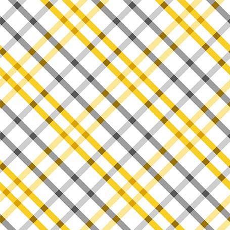 MM Buttercup Urban Plaid - CX11817-WHIT-D White - Cotton Fabric