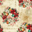MM Cozy Little Christmas Merry Christmas Wreath - DDC12683-CREM - Cotton Fabric