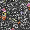 MM Flower Market Beautiful Day - DDC11823-BLAC-D BLACK - Cotton Fabric