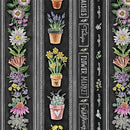 MM Flower Market Potted Plants - DDC11822-BLAC-D BLACK - Cotton Fabric