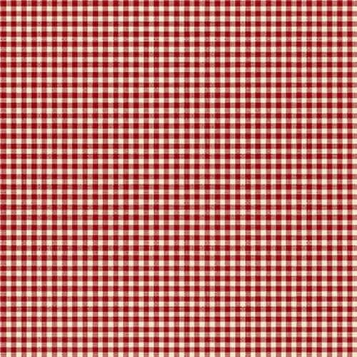 HG Garnets & Gingham - 1348-88 Garnet/Cream - Cotton Fabric