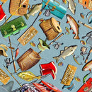 MM Girls Gone Fishing Fishing Fun - DCX11939-SLAT-D - Cotton Fabric