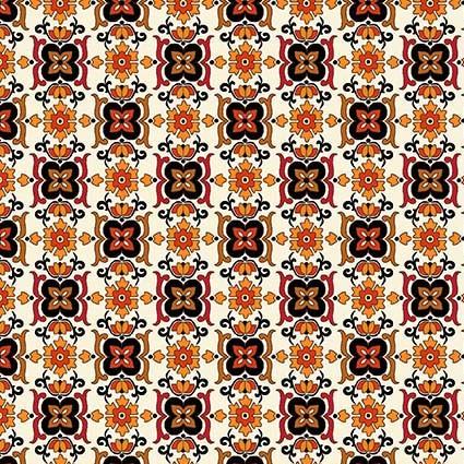 MM Jacobean Dreams Tile Foulard - DCX12070-ALMD-D Almond - Cotton Fabric