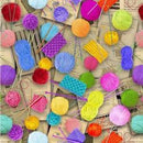 MM Knit One, Purl Two Knitting Notions - DDC11730-CREM-D - Cotton Fabric