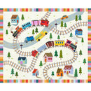 MM Little Locomotives Railway Parade Panel - DDC12880-CREM - Cotton Fabric