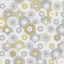MM Magnificent Peacock Fancy Medallion - CM11853-FOGX-D - Cotton Metallic Fabric