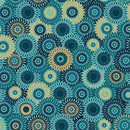 MM Magnificent Peacock Fancy Medallion - CM11853-TEAL-D - Cotton Metallic Fabric
