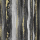 MM Magnificent Peacock Feathery Stripe - CM11854-BLAC-D - Cotton Metallic Fabric