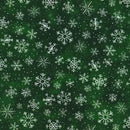 MM Merry Little Christmas Chalk Dust Snowflakes - DDC12326-GREE - Cotton Fabric