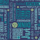 MM Peace Love Pickleball Spirit - DDC12126-NAVY-D - Cotton Fabric