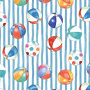 MM Sea La Vie Beach Balls - DDC11794-BLUE-D - Cotton Fabric