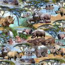 MM Serengeti Plains Crash & Thunder - DCX11959-AZUR-D - Cotton Fabric