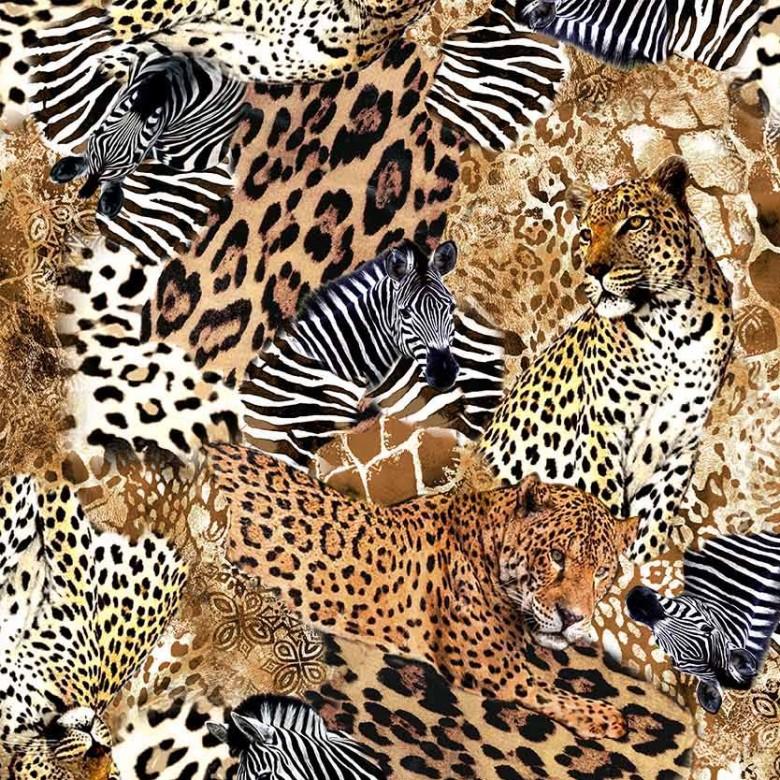 MM Serengeti Plains Safari Treasures - DCX11952-UMBE-D - Cotton Fabric