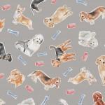 MM Stay Pawsitive Play Time - DCX11199-GRAY - Cotton Fabric