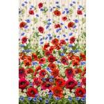 MM Summer Wildflowers Wildflower Border Panel - DCX11768-CREM - Cotton Fabric