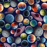 MM The Final Frontier Planets - DDC11247-MULTI - Cotton Fabric