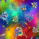 MM The Final Frontier Spacecraft - DDC11246-MULTI - Cotton Fabric