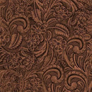 MM Tooled Leather 108" - WBX11306-MAHO - Cotton Fabric