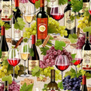 MM Viva Vino Cheers - DCX11559-CREM-D Cream - Cotton Fabric