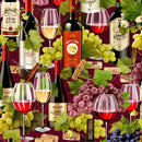 MM Viva Vino Cheers - DCX11559-WINE-D Wine - Cotton Fabric