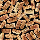 MM Viva Vino Wine Corks - DCX11563-BLAC-D Black - Cotton Fabric