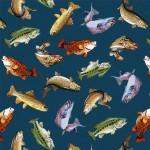 MM Welcome to our Lake - DCX11480-TEAL - Cotton Fabric