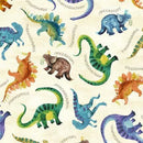 MM Wild One Dino And Friends - DCX11857-CREM-D Cream - Cotton Fabric
