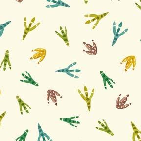 MM Wild One Footprints - DCX11860-CREM-D Cream - Cotton Fabric