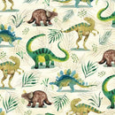 MM Wild One Roaming Dino - DCX11856-CREM-D Cream - Cotton Fabric