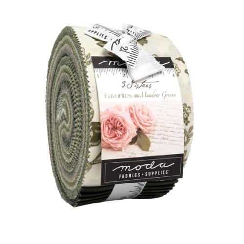 MODA 3 Sisters Favorites Meadow Greens Jelly Roll - 44362JR - Precut