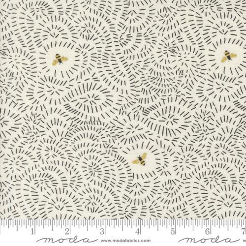 MODA Bee Garden Metallic - 48415-11M Porcelain - Cotton Metallic Fabric
