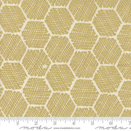 MODA Bee Garden Metallic - 48416-11M Porcelain - Cotton Metallic Fabric