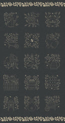 MODA Bloom and Grow Panel - 7055-14 Black - Cotton Fabric