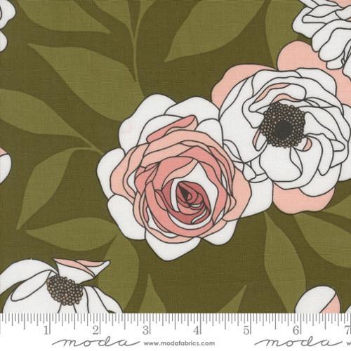 MODA Botany Cabbage Rose - 11550-19 Monstera - Cotton Fabric