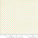MODA Essential Dots - 8654-138 White Red Green - Cotton Fabric