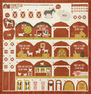 MODA Farmstead Cuddle Book Panel - 20941-11QC Multi - Polyester Fabric