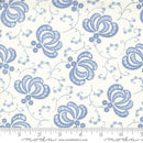 MODA Hollyhocks & Roses - 3051-11 Jasmine Sky - Cotton Fabric