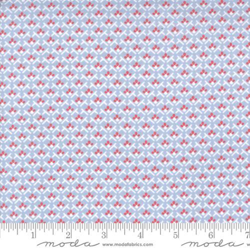 MODA Hollyhocks & Roses - 3054-13 Sky - Cotton Fabric