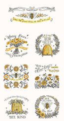 MODA Honey Lavender Panel - 56089-11 Milk - Cotton Fabric